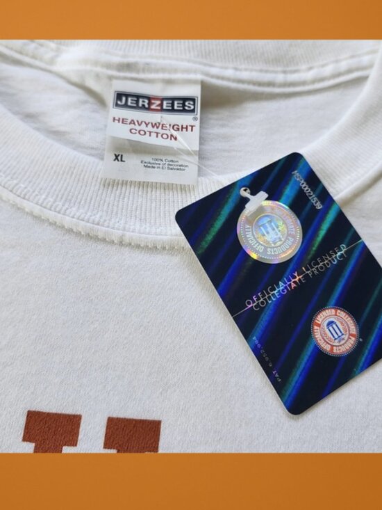 $$$EASTER SALE 2/$30 University of Texas Longhorns T-Shirt XL White NCAA Jerzees - Picture 5 of 7